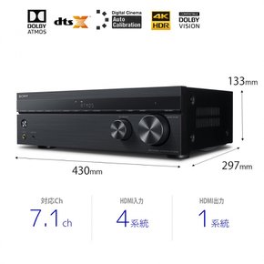 소니 멀티 채널 인테그레이트 AV 앰프 7.1ch HDCP2.24K HDR Dolby Atmos 대응 STR-DH790 블랙
