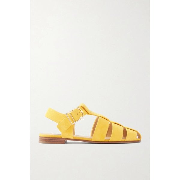 린 스웨이드 샌들 브라이트 옐로우 46376663163028690