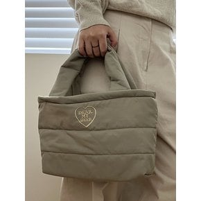 방수) Padding tote bag_light olive