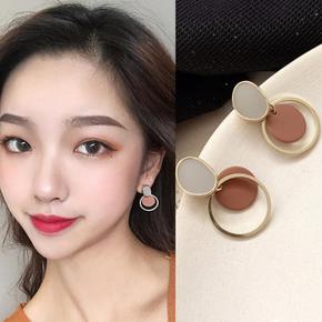 [더블디] 실버925 더블 레이어드 골드 귀걸이 이어링 (S10367674)