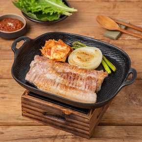 [그린] 무항생제 두툼 칼집 삼겹살 (100g)