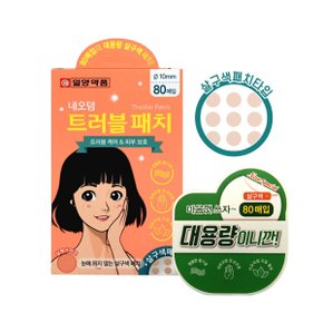 대용량 네오덤 트러블패치 투명타입 80매입