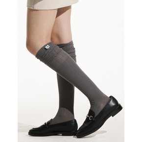 KNIT OVER KNEE SOCKS CHARCOAL