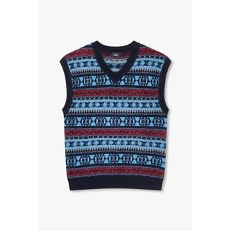 STUDIO TOMBOY [MEN] 노르딕패턴 브이넥 니트베스트 9155452121056