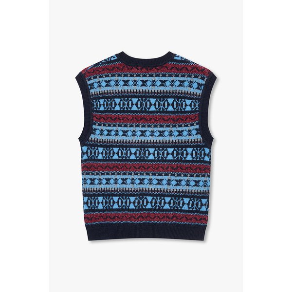 [MEN] 노르딕패턴 브이넥 니트베스트 9155452121056