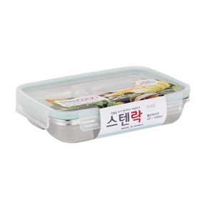 스텐락 멀티 2구찬합 500ml 퓨어 직사각 찬통 도시락