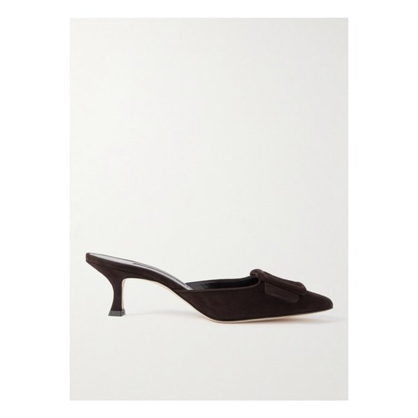 메이세일 버클 스웨이드 뮬 50mm 다크 브라운 1647597338642790