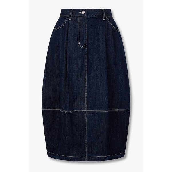 사이드 플리츠 벌룬핏 데님 스커트 9106262202055