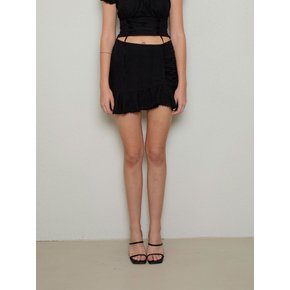 Rosie shirring skirt (black)