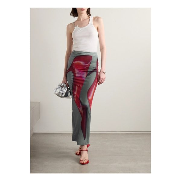 프린트 스트레치 저지 맥시 스커트 멀티컬러 1647597331722473