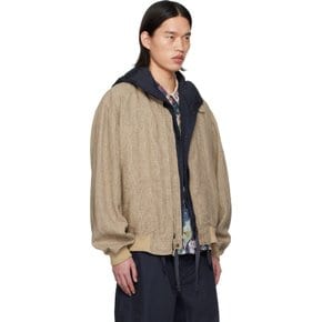 엔지니어드가먼츠 베이지 체크 보머 재킷 24S1D066 ET034 Beige Linen Gl