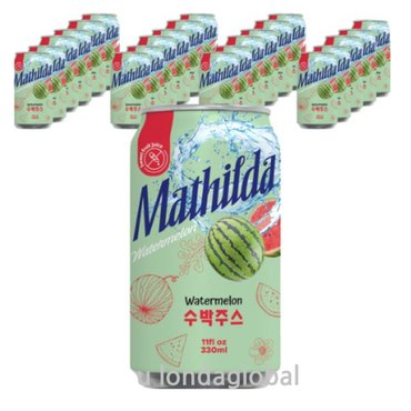  마틸다 수박 열대 과일 탕비실 간식 주스 330ml 24개