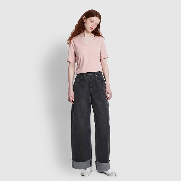 여 와이드 롤업 데님 팬츠 J126201082084