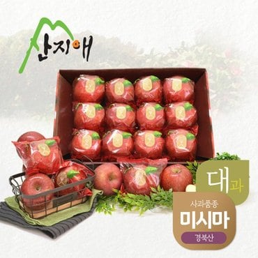  산지애 씻어나온 꿀사과 3kg 1box (대과) / 경북산 미시마 당도선별