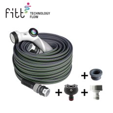 FITT FORCE 핏포스 내경 14mm 외경 20M 그레이 스프레이 건타입 커넥터 3종포함 꼬임방지(40M)