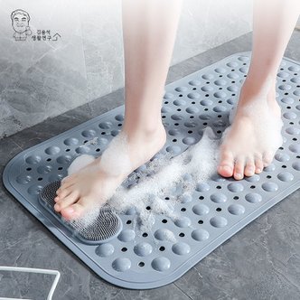 김용석생활연구소 롱 발 세척 욕실 욕조 화장실 바닥매트 발씻기 논슬립