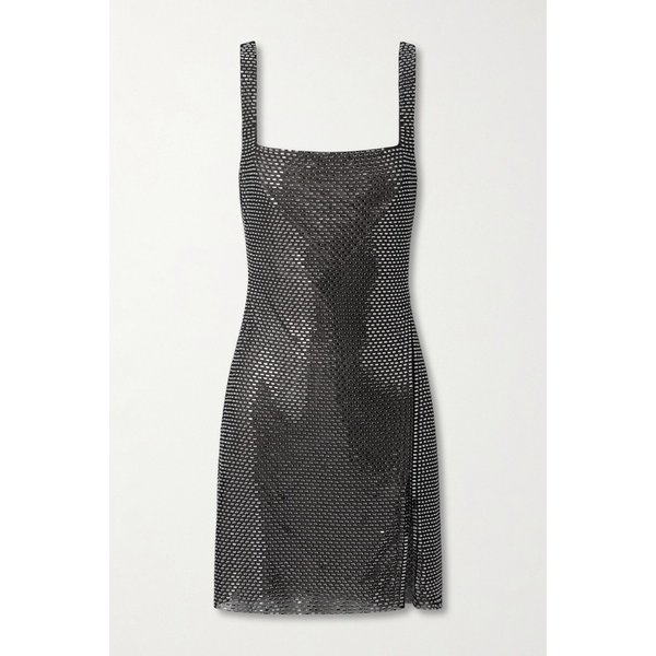 크리스탈 장식 스트레치 메쉬 미니 원피스 46376663162953063