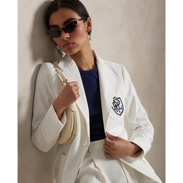 여성 로고 크레스트 코튼 저지 블레이저(WMPOOTWN5V20295100)