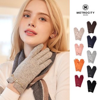  [메트로시티] 긴체인 여성 모직장갑 MGLU-W004
