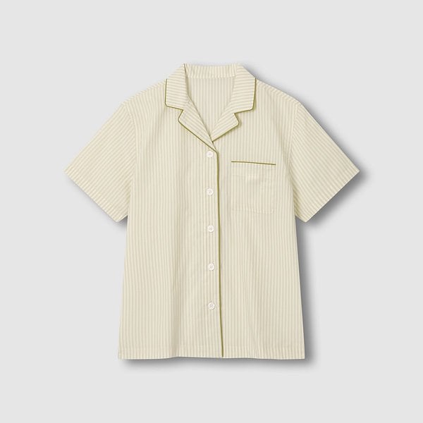 여 60수 코튼 라인 3부 파자마 세트 J216201008012