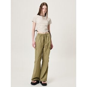 Eyelet Pocket 2-Way Cargo Pants, Khaki