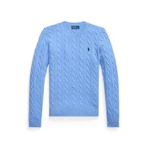 여성 케이블 울 캐시미어 크루넥 스웨터(WMPOSWENC021220400)