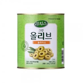 메가커피 리치스 그린올리브 슬라이스 3kg 1박스 6개