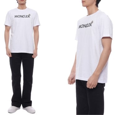 몽클레르 24SS 남성 더블 로고 반팔티셔츠 (8C00057 8390T 001 24S)