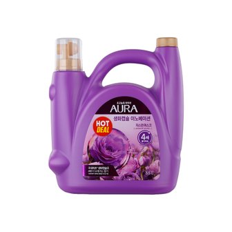 엘지생활건강 AURA 생화캡슐 섬유유연제 3.5L 자스민머스크