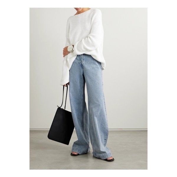 어나더 투모로우 넷 서스테인  코튼 스웨터 화이트 1647597332902726