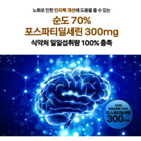 두뇌엔 닥터 쎈 포스파티딜세린 PS 30캡슐 인지력 기억력 혈행 개선 도움