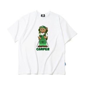 STANDING CAMPER BEAR GRAPHIC 티셔츠 - 화이트