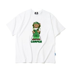 트립션 STANDING CAMPER BEAR GRAPHIC 티셔츠 - 화이트