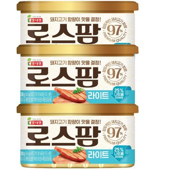 롯데칠성 (롯데햄) 로스팜97 라이트 200g(3캔) 압도적인 돼지고기함량