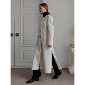 Round Line Wool Handmade Long Coat VCOAT_011