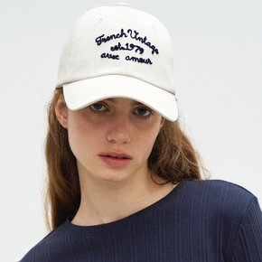 [24SS] FRENCH EMBROIDERY LOGO BALL CAP - IVORY