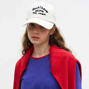 [24SS] FRENCH EMBROIDERY LOGO BALL CAP - IVORY