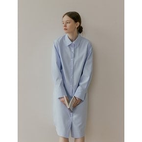 TUCK LONG SHIRT ONE PIECE - Blue