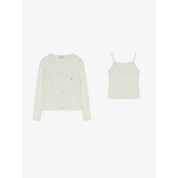 포인텔 물결 니트 가디건 & 나시 SET (TMCCC1913)