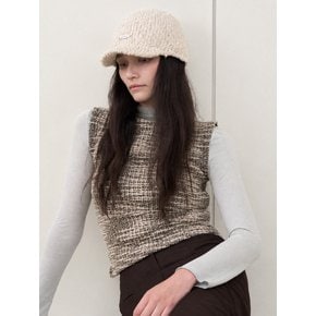 Boucle knit ball cap_3color
