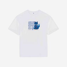 메종 키츠네 x 아더에러 메디테이션 폭스 티셔츠 화이트 Maison Kitsune x Ader Error Meditatio