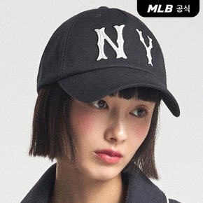 [코리아공식] 베이직 쿠퍼스 워싱 언스트럭쳐 볼캡 NY (Black)