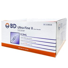 BD 울트라파인 인슐린 주사기 0.3cc 30G 8mm 100개입