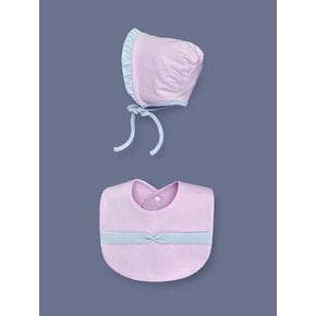 Eentsy Weentsy Bonnet&Bib SET (Baby Pink)