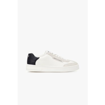 ARMANI EXCHANGE AX남성 스웨이드 패치 레더 스니커즈A415175004오프화이트