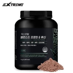 익스트림 초코맛 단백질 보충제 밸런스드 프로틴n류신 1KG / 1통 (25...