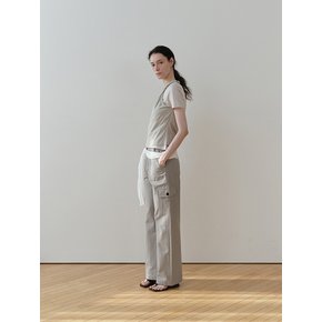 COTTON CARGO PANTS [GREY]