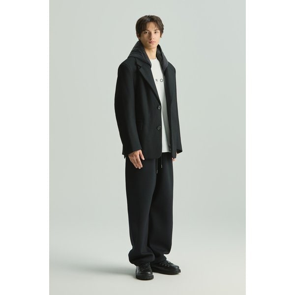 [여주점] [이로] 남성 Mêlée 후드 배색 울 신슐레이트 헤비 자켓 IQJAW25753BKX