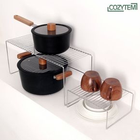 스텐 냄비 접시정리 수납랙 2종 세트 51x19cm 24x9.5cm 싱크대 주방정리 선반