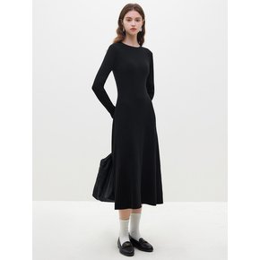 WD_Wool knit slim dress_BLACK